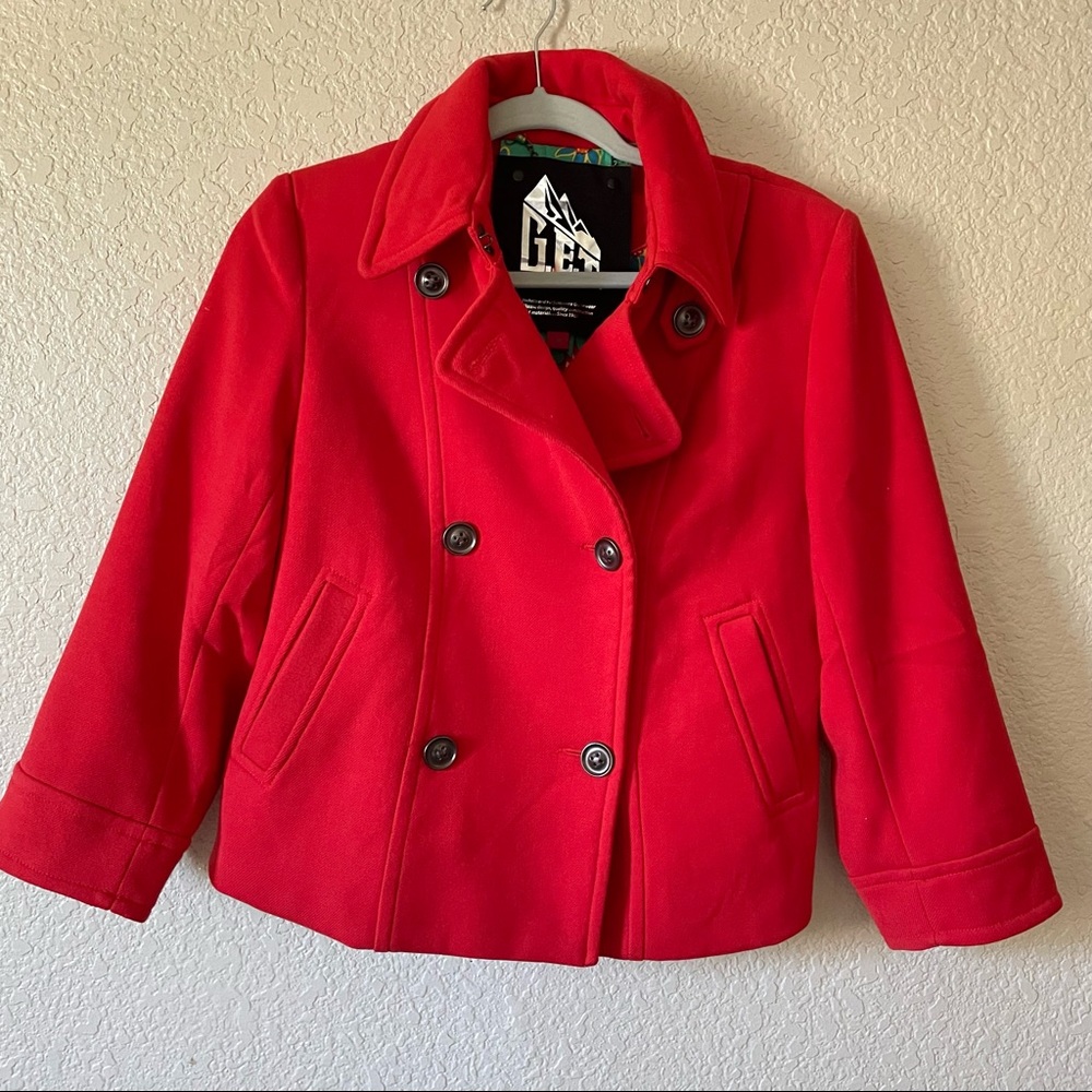 Red Pea Coat